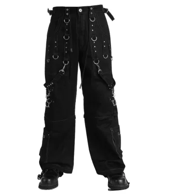 Mens Gothic Pants Cargo Baggy Alt Emo Goth Gothic Pants Mens Punk Rock Bondage Pants 2024