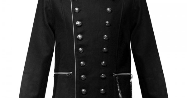 Men's Double Breasted British Military Coat