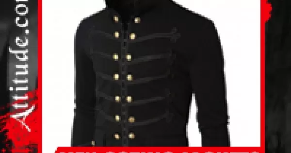 Punk Jacket Embroidery Patch Applique Halloween Black Leather Jacket Mens  XS-5XL