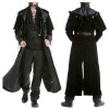 Men Steampunk Trench Coat Victorian Slim Suit Collar Solid Double Breasted Zipper Coat