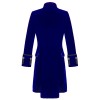 Mens Gothic Victorian Frock Mens Gothic Steampunk Tailcoat Blue Velvet Coat 