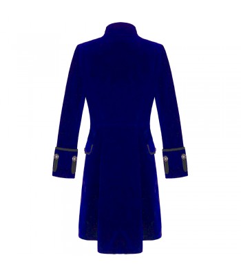 Mens Gothic Victorian Frock Mens Gothic Steampunk Tailcoat Blue Velvet Coat 