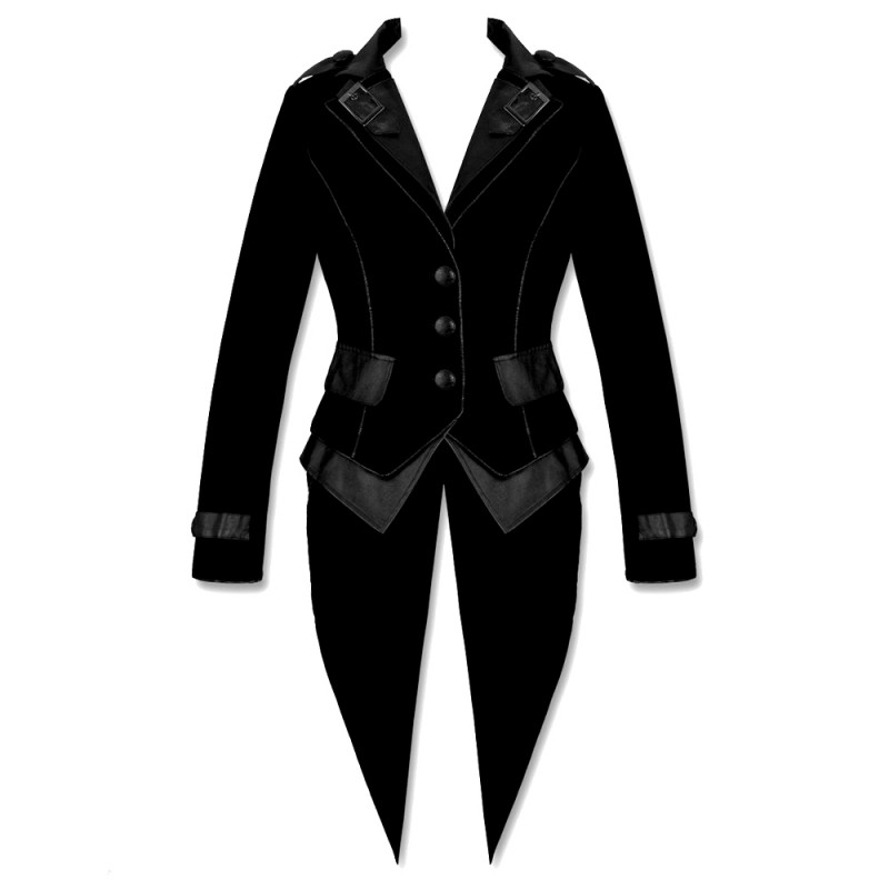 Men Gothic Tailcoat Men Velvet Renaissance Coat VTG-DSC_10055006