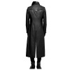 Men Long Leather Coat Gothic Steampunk Plus Size Trench Coat Adjustable Straps Overcoat