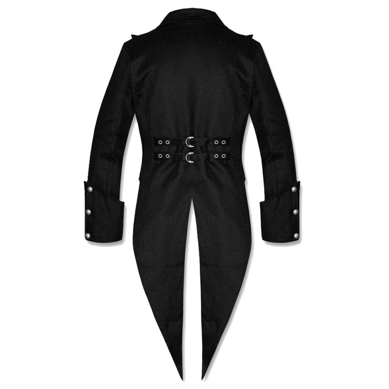 Men Gothic Tailcoat Goth Victorian Steampunk Swallowtail  Vtg Coat