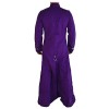 Men Gothic Long Coats Royal Purple HellRaiser Bondage Trench Coat