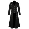 Men Gothic Victorian Coat Twill Steampunk Coat Goth Military Style Coat