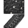 Handmade Men Gothic Heavy Fashion Jacket Pu Leather Military Jacket Uniform Halloween Costume