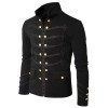 Napoleon Hook Military Gothic Jacket Lace Trim Jacket Wool Cotton