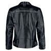 Men Gothic Silver Studded Jacket Brando Biker Leather Jacket Punk Spikes Jacket