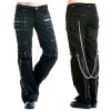 Men Gothic Black Zipper Pant Black Gothic Chained Pant Cotton Pant Cotton