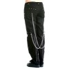 Men Gothic Black Zipper Pant Black Gothic Chained Pant Cotton Pant Cotton