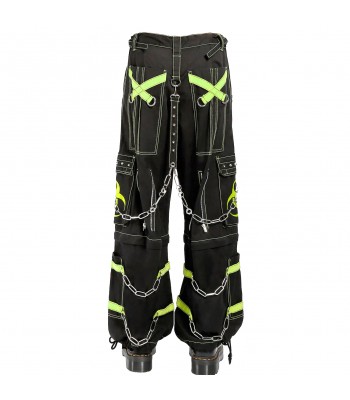 Men Gothic Trousers Bondage Pants With Zip Off Legs to Shorts