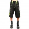 Men Gothic Trousers Bondage Pants With Zip Off Legs to Shorts