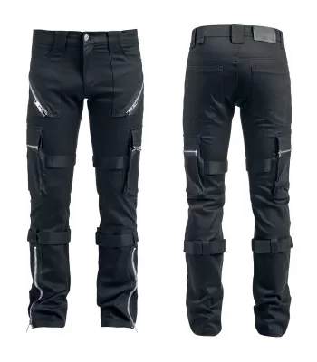 Mens Black Gothic offers Punk Heavy Metal Trousers,Mens Fashion Gothic Pants