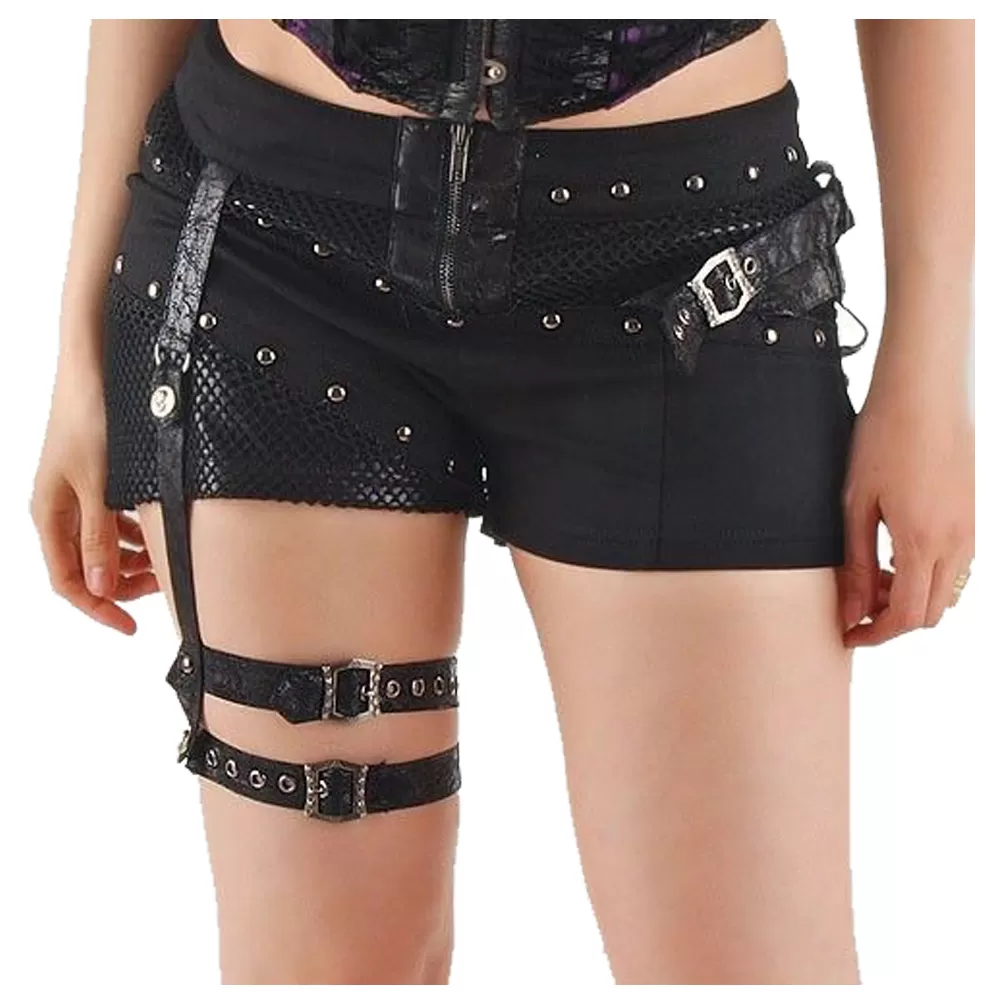 Cuff Me Up Chain Booty Short for Women Gothic Clothing