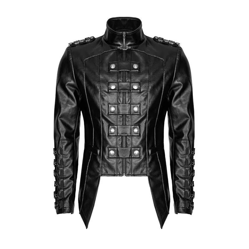 Gothic Women's Faux Leather Party Suits Jackets Punk Pants Stand Collar  Shirts