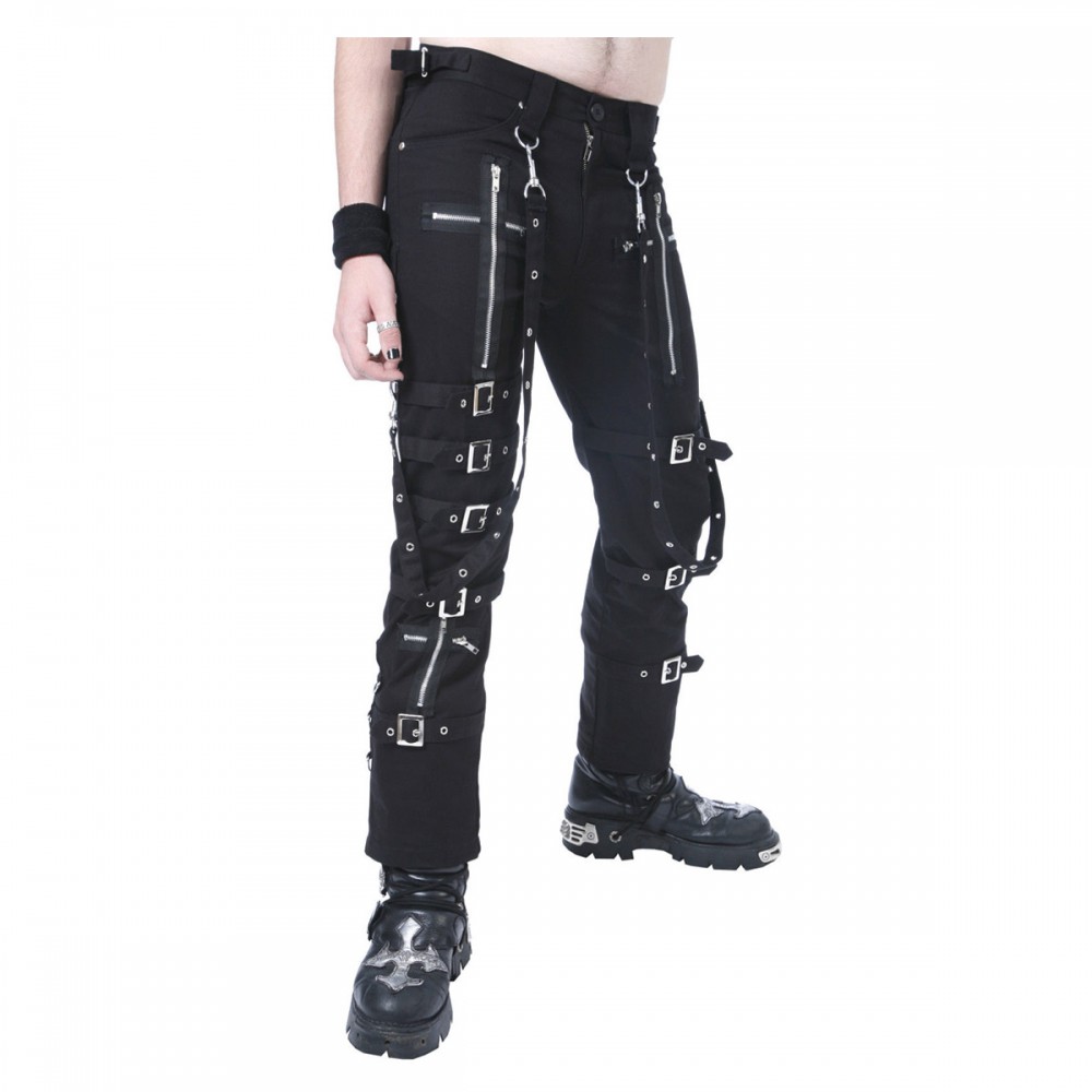 Dead Threads Goth Black Buckles Chains Straps Pant Trousers Goth Punk ...