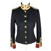 Women Gothic Military Style Wool Jacket Double Breasted Army Officer Band Coat Trench Jacket Slim Fit