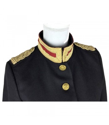 Women Gothic Military Style Wool Jacket Double Breasted Army Officer Trench Jacket