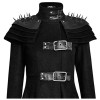 Unisex Gothic Long Coat Military Coat Stand Up Collar Asymmetrical