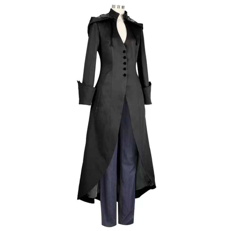 Women Gothic Long Coat Goth Punk Emo Vintage Tailcoat Steampunk Coat ...