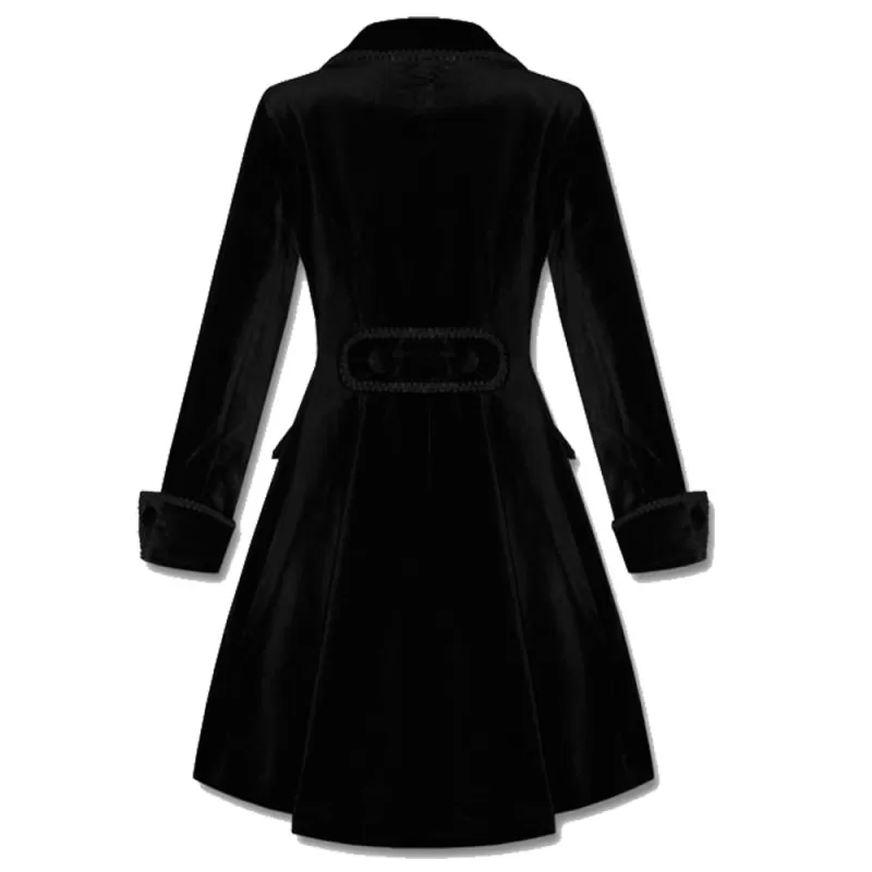 Women Victorian Velvet Frock Coat Women Goth Coat