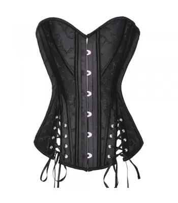 Double row steel boned authentic underbust PVC corset. Hourglass