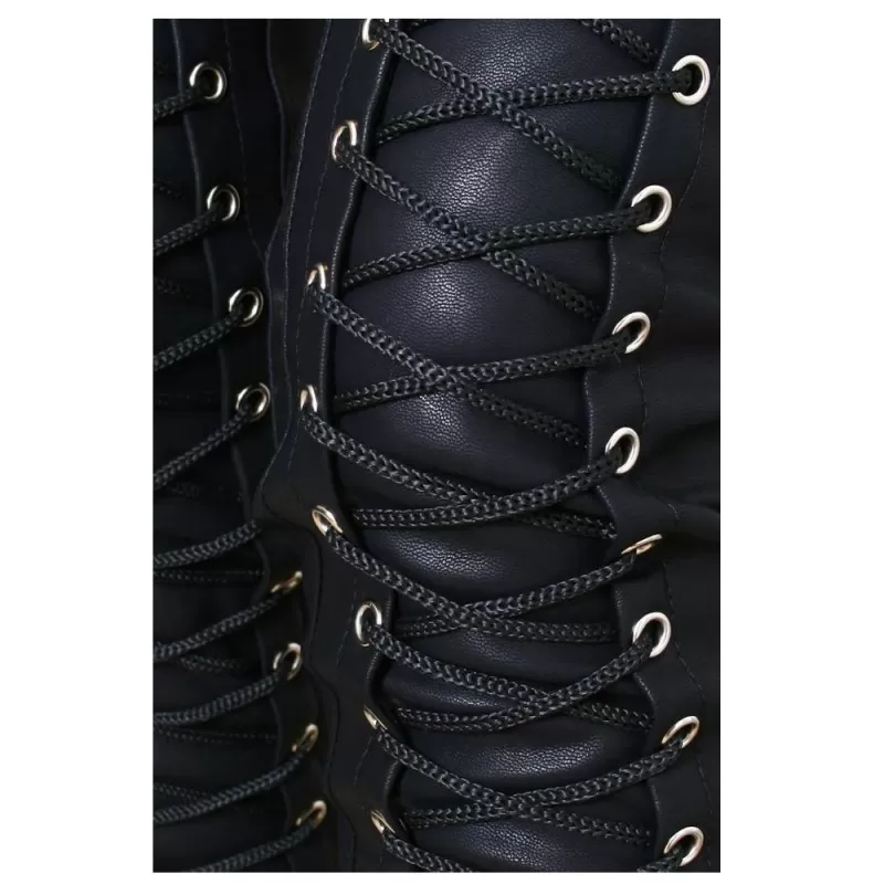 Lace up Leather Pants / High Waisted Black Leather Motorcycle Pants -   Canada