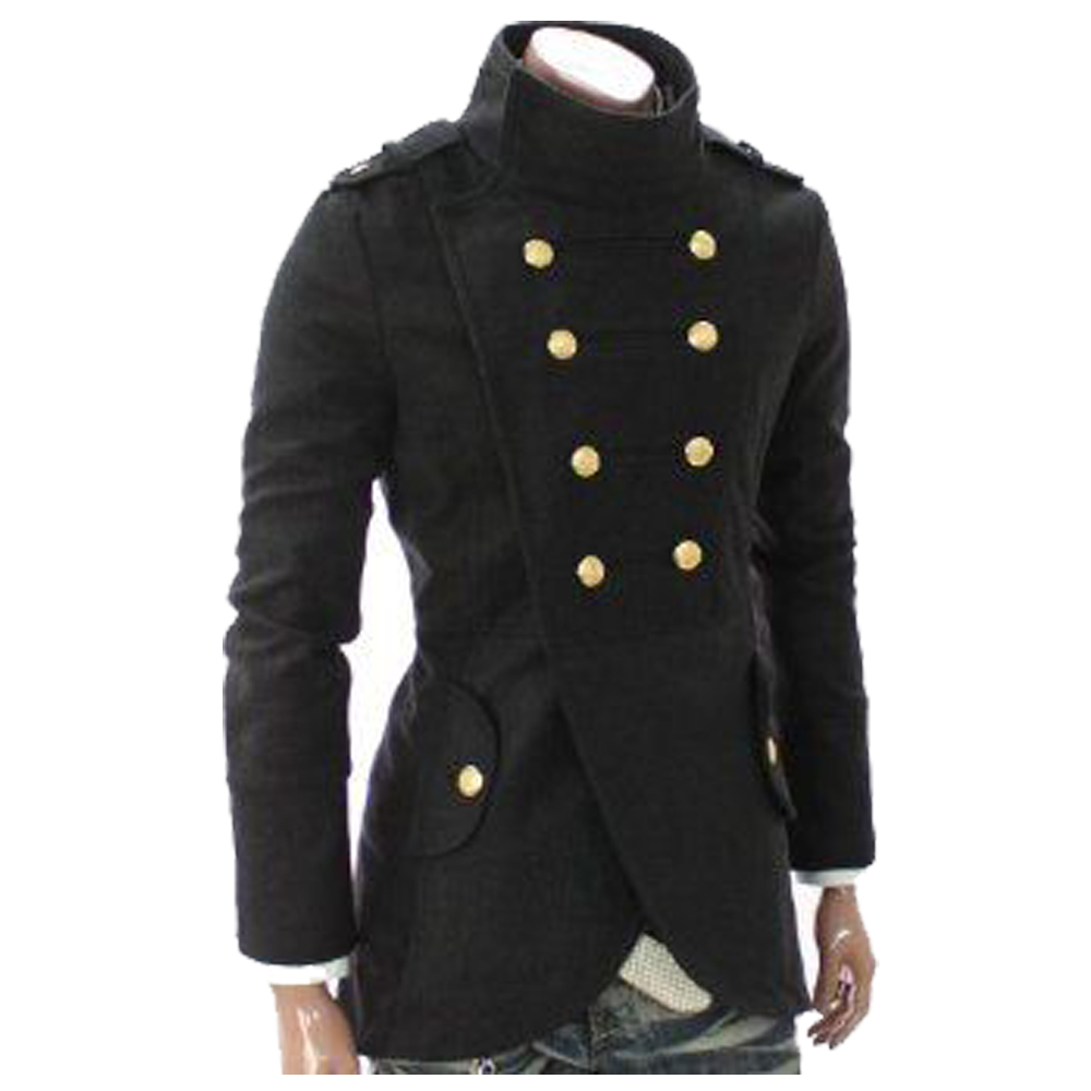 double breasted military coat